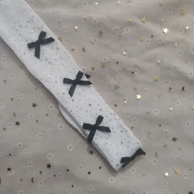 Kids Girl Fashion Solid Color Rhinestone Bowknot Hollow Stockings