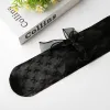 Small Scissors With Bow Net Stockings Black