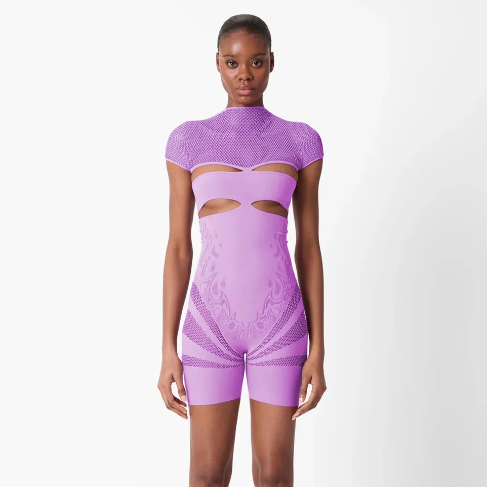Women Sexy Hollow Short-Sleeve Rompers