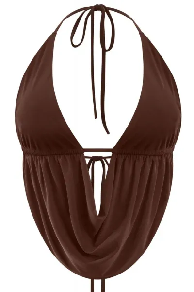 Women Sexy Halter-Neck Backless Lace-Up Camisole Tank Top