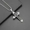 1# Two-Color Cross Necklace