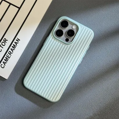 Corrugated Matte Plating iPhone 17 Phone Case PC All-Inclusive Simple Creative