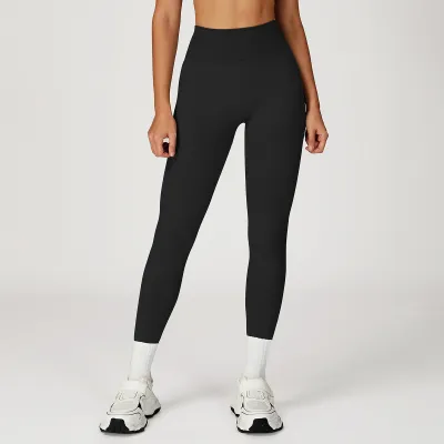 Women's Seamless High Waist Yoga Leggings - Solid Color Sportswear Bottoms