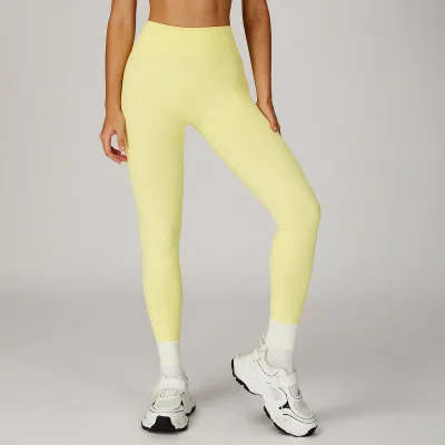 Women's Seamless High Waist Yoga Leggings - Solid Color Sportswear Bottoms