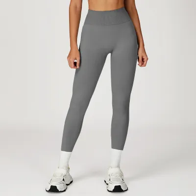 Women's Seamless High Waist Yoga Leggings - Solid Color Sportswear Bottoms