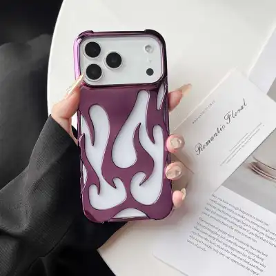 Fashion Creative Frosted Hollow Flame Pattern Iphone Case Tpu