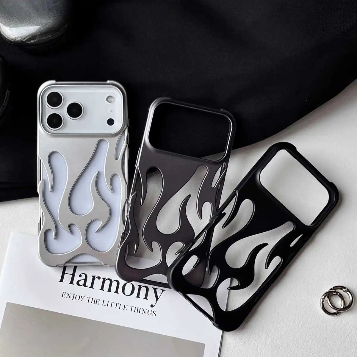 Fashion Creative Frosted Hollow Flame Pattern Iphone Case Tpu