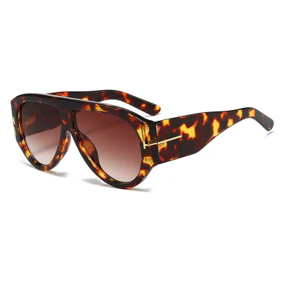 Women's Fashion Retro Large Frame PC Goggle Sunglasses
