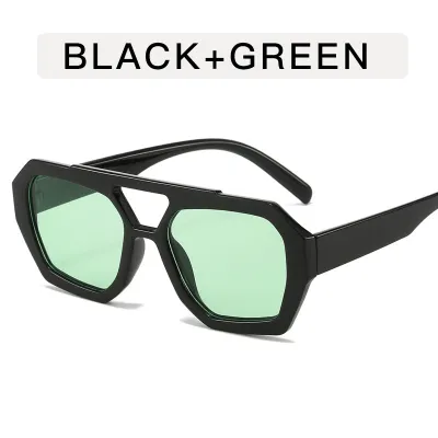 Fashion Retro Irregular Hollow Polygon Sunglasses PC Frame AC Lens