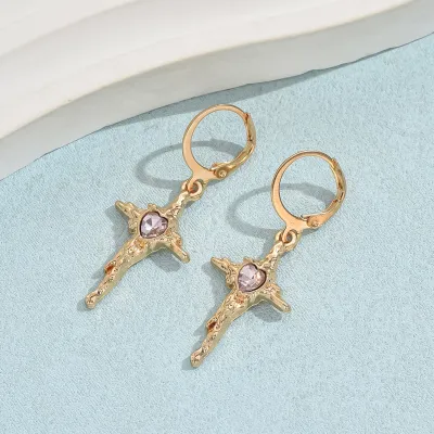 Fashion Simple Rhinestone Lovely Bow Leaf Star Earrings