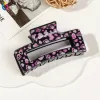 8.5Cm Printed Square-Rose Powder Love Black Background