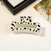 8.5Cm Printed Square-Leopard White Background