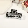 8Cm Printed Square-Brown Leopard Silver Gray