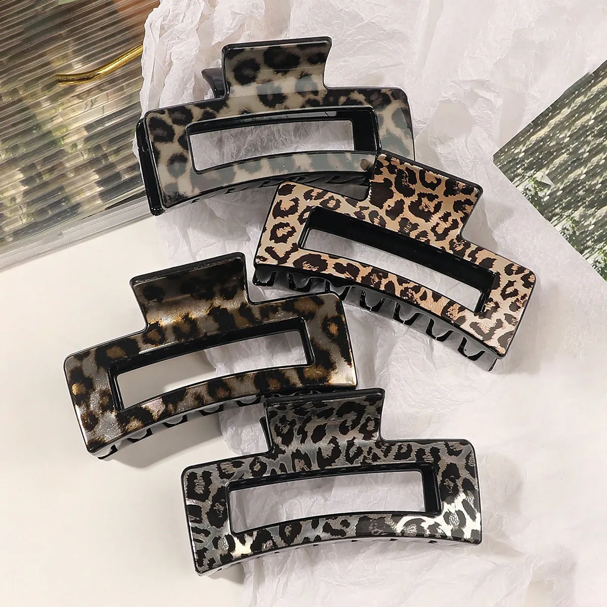 Fashion Leopard Printing Hair Clip for Women