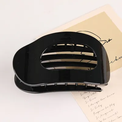 Simple Curved Plastic Resin Hairpin Natural Fresh Sweet Grip Hair Clip