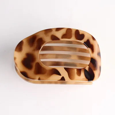 Simple Curved Plastic Resin Hairpin Natural Fresh Sweet Grip Hair Clip