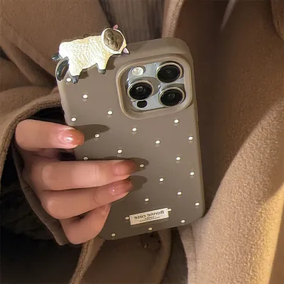 Cute 3D Cat Design Iphone17 Phone Case Soft Shell Silicone