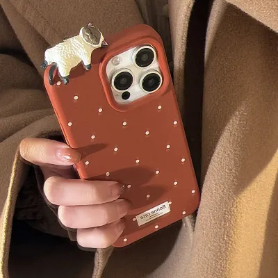 Cute 3D Cat Design Iphone17 Phone Case Soft Shell Silicone