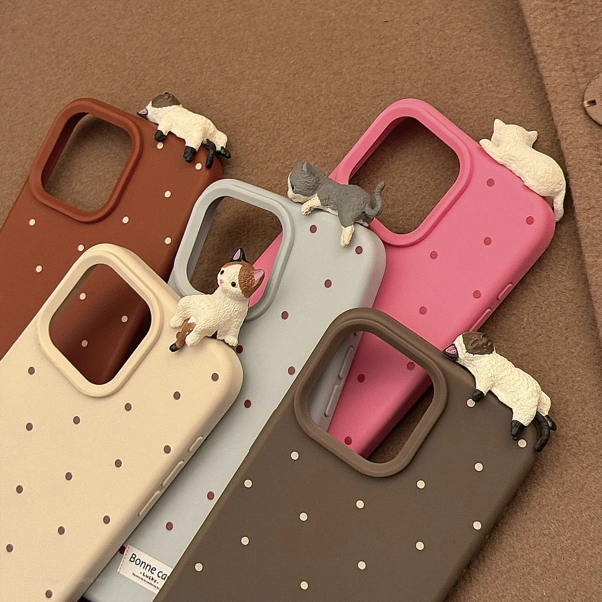 Cute 3D Cat Design Iphone17 Phone Case Soft Shell Silicone