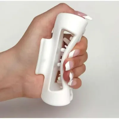 Women Fashion Simple Solid Color Silicone Grip Hair Clip