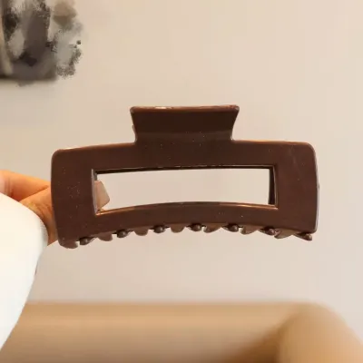 Women Fashion Simple Solid Color Silicone Grip Hair Clip
