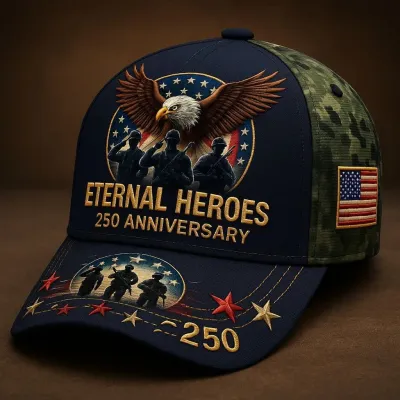 Fashion Casual Eagle Flag Printed Baseball Cap