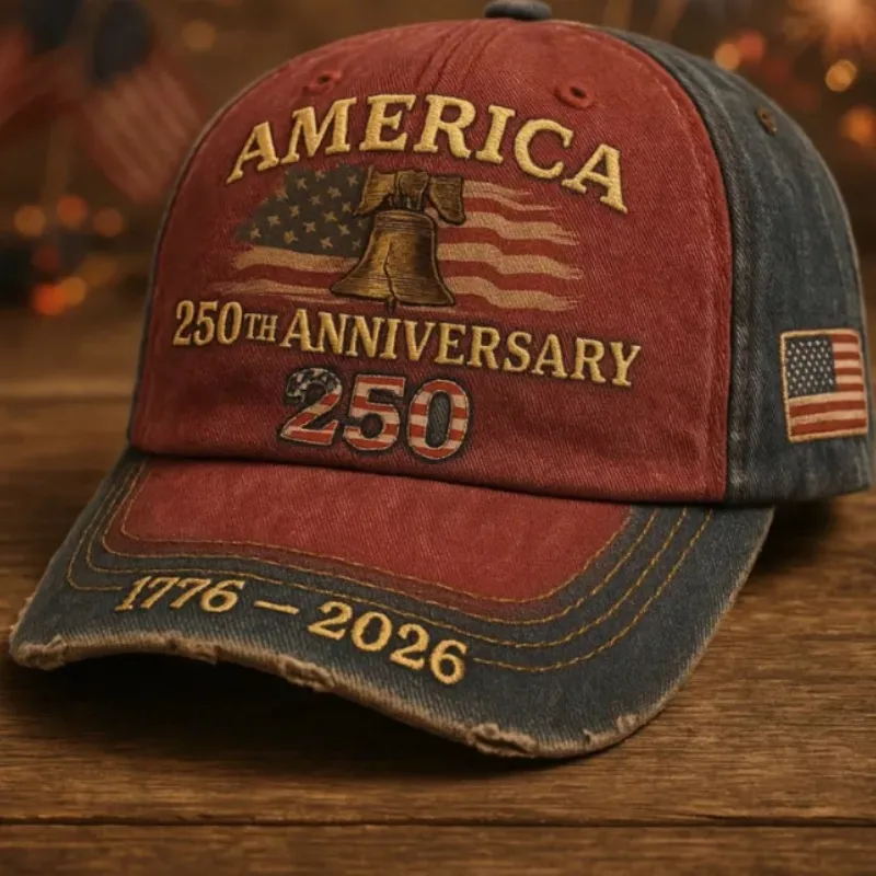 Fashion Casual US 250th Anniversary Printed Baseball Cap for Men
