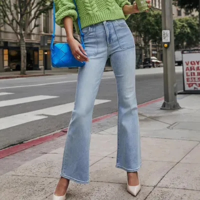 Women Fashion Casual Micro-Flared Jeans