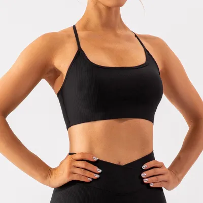 Women Solid Color Quick-Drying Yoga Sports Bra