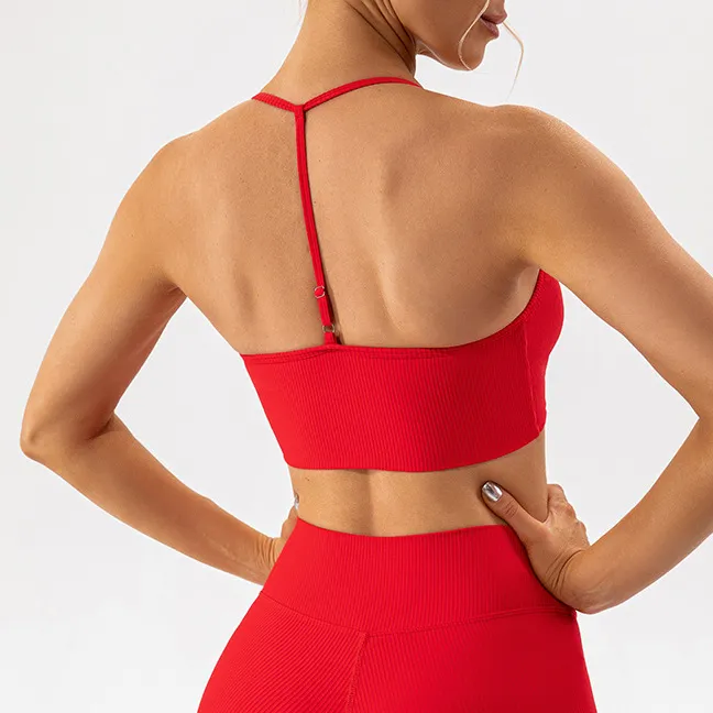 Women Solid Color Quick-Drying Yoga Sports Bra