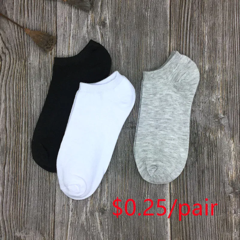 Men Basic Solid Color Ankle Socks 10pairs/kit