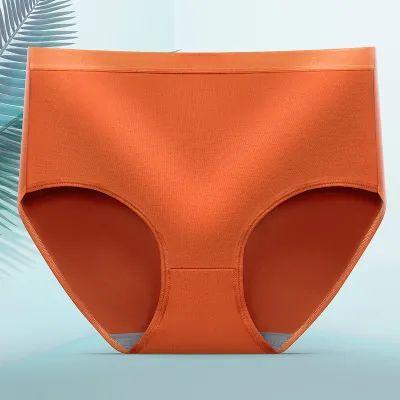Women Basic Solid Color High Waist Panties Underwear 20pieces/kit
