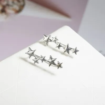 Star Pattern Metal Alloy Stud Earrings for Women