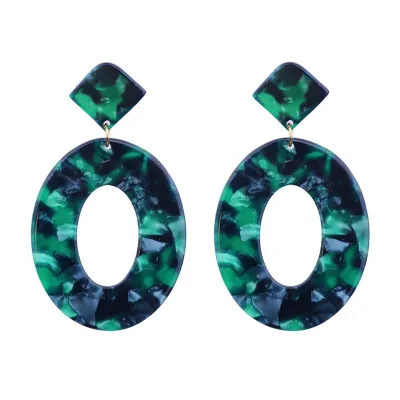 Multicolor Geometric Pattern Acrylic Exotic Women's Earrings