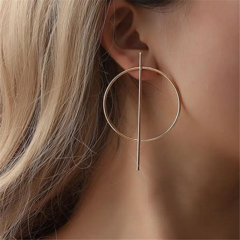 Geometric Pattern Metal Earrings for Women