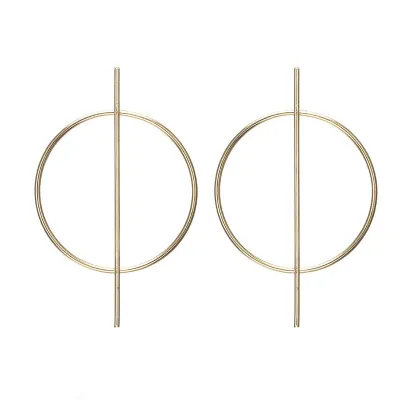 Geometric Pattern Metal Earrings for Women
