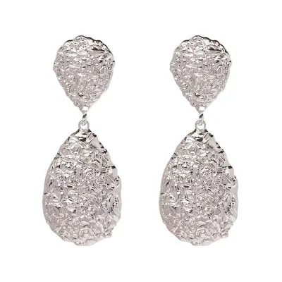Water Drop Shape Metal Dangle Earrings Women's Geometric
