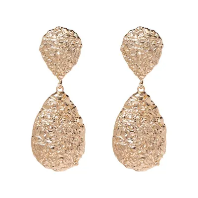Water Drop Shape Metal Dangle Earrings Women's Geometric