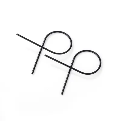 Simple Irregular Cross Fish Earrings for Women Copper