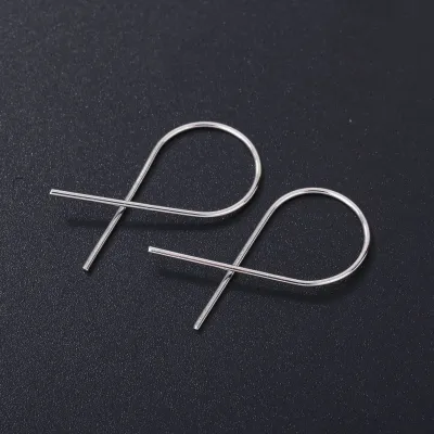 Simple Irregular Cross Fish Earrings for Women Copper