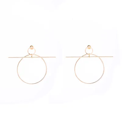 Unique Geometric Teardrop Earrings for Women, Alloy Chasing Laughter Series