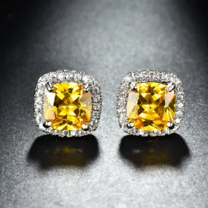 High Quality Zircon Stud Earrings for Women Copper