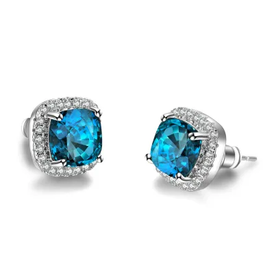 High Quality Zircon Stud Earrings for Women Copper