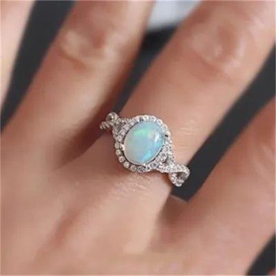 Imitation Gem Zircon Decor Ring