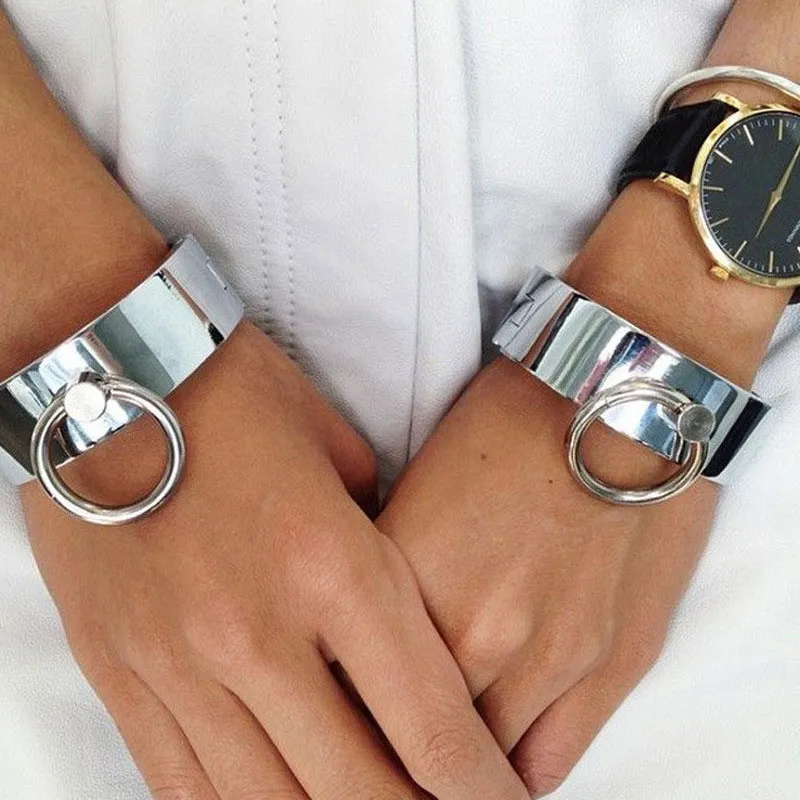 Exaggerated Geometric Opening Bangles