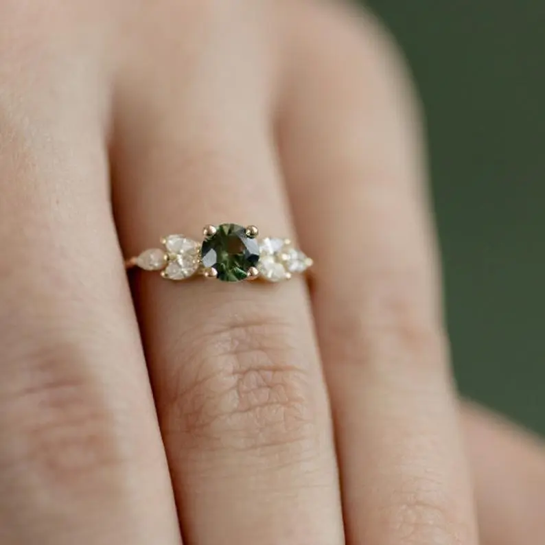 Fashion Mini Zircon Decor Geometric Wedding Ring for Women