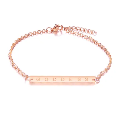 Women's Alloy Goddess Letter Carving Geometric Bracelet