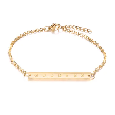 Women's Alloy Goddess Letter Carving Geometric Bracelet