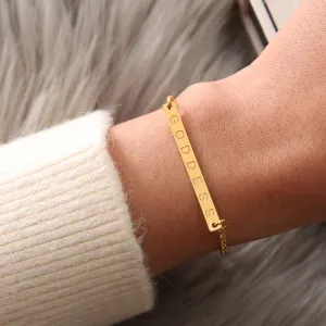 Women's Alloy Goddess Letter Carving Geometric Bracelet