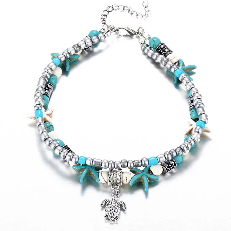 Vintage Shell Starfish Multilayer Bracelets Unisex Alloy